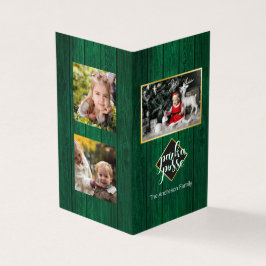 Cartão de Madeira de Parka Posse Barn de Natal Rus