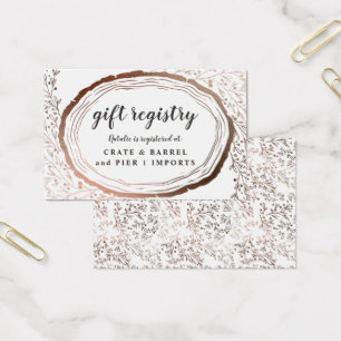 Cartão de madeira rústico da inserção da lista