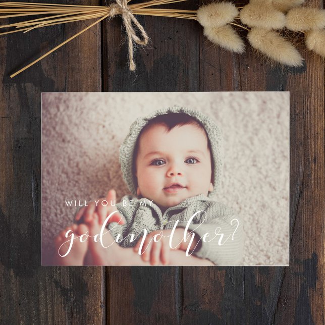 Cartão de madrinha para caligrafia elegante (Criador carregado)