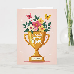 Cartão de Mãe Amada Troféu Radiante