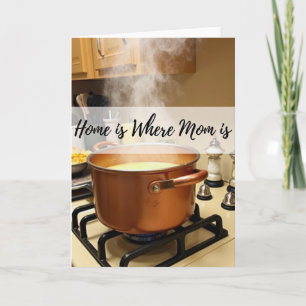 Cartão de Mãe Amor Cozinha Quente