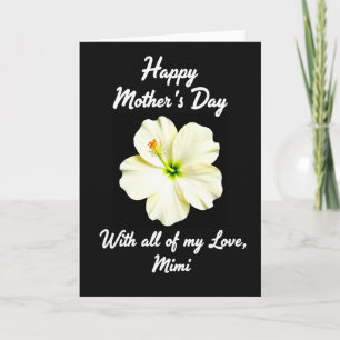 Cartão de Mãe com Fundo Preto Floral