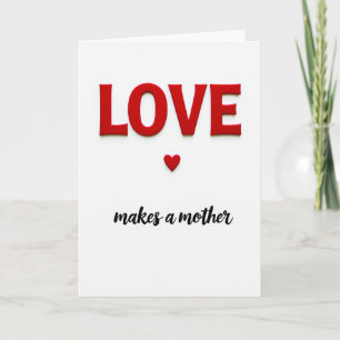 Cartão de Mãe de Amor Coração Vermelho