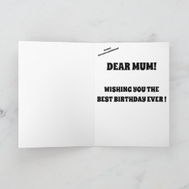 Cartão de MÃE de Aniversário Feliz de BALLOON