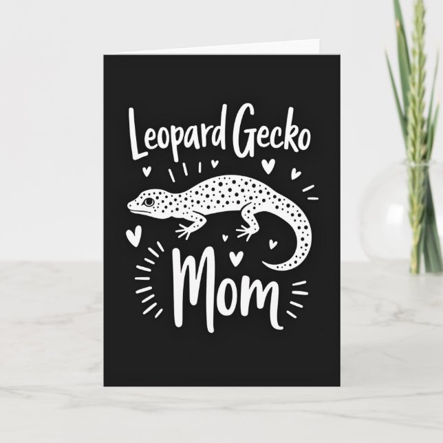 Cartão de Mãe do Doce Lagarto Leopardo (Frente)