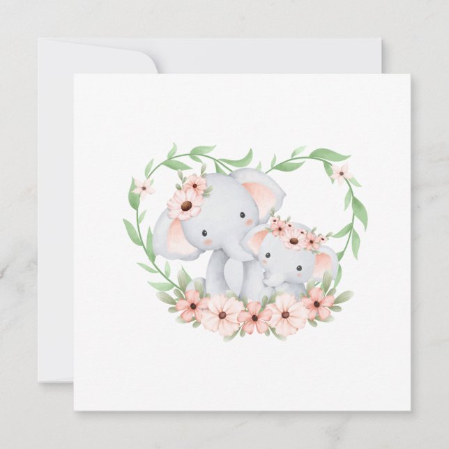 cartão de mãe e bebê (Frente)