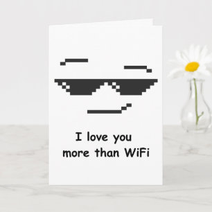 Cartão de Mãe Engraçado Te Amo Mais do Que WiFi