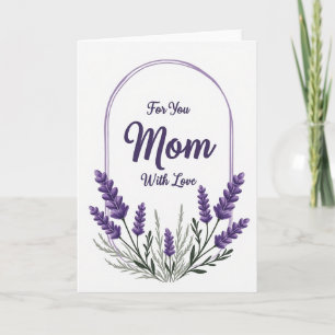 Cartão de Mãe Floral Violeta Amor