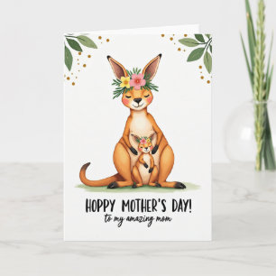 Cartão de Mãe Marsupiais Amorosos