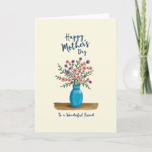 Cartão de Mãe Vibrante Bouquet