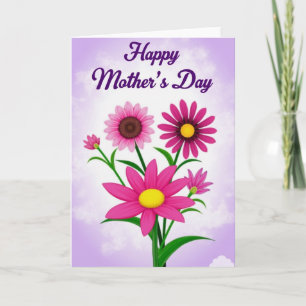 Cartão de Mães Magenta Blooms