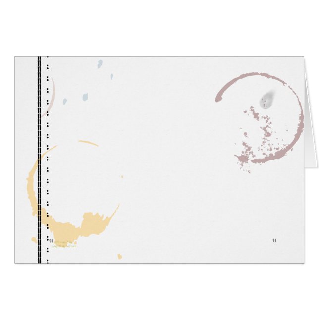 Cartão de Mancha de Café para Máquina de Escritura (Frente Horizontal)