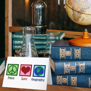 Cartão de Mapa Mundial do Professor de Geografia 