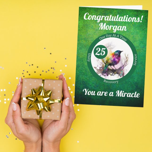 Cartão de Marco de Recuperação de Pássaro de Aquar (Criador carregado)