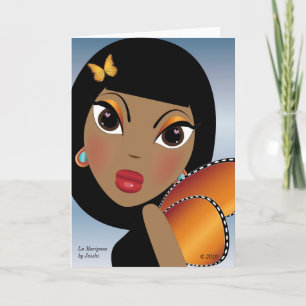 Cartão de Mariposa do La (borboleta)