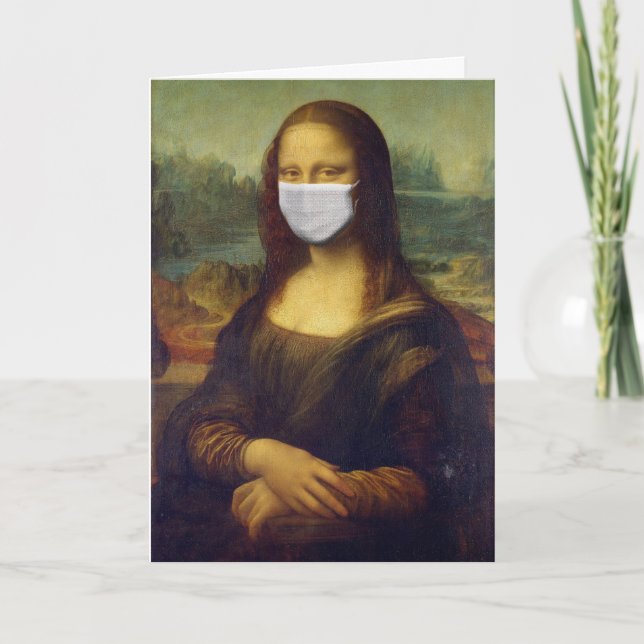 CARTÃO DE MÁSCARA MONA LISA, APENAS PARA DIVERTIDA (Frente)
