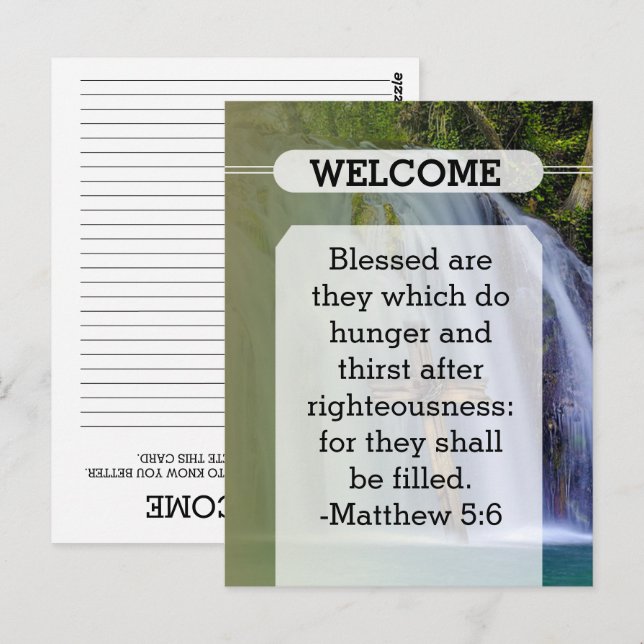 Cartão de Mastigação de Convidado da Igreja (Frente/Verso)