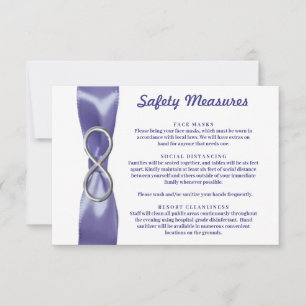 Cartão de Medidas de Segurança Infinito Prata Azul