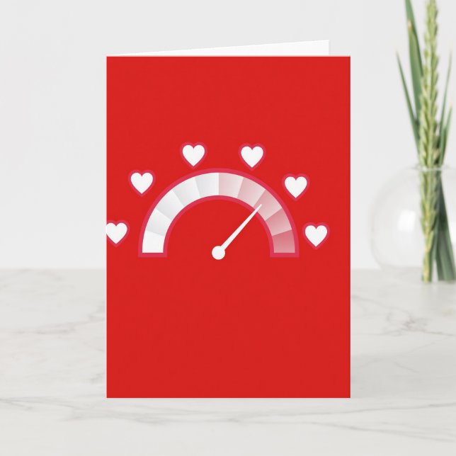Cartão de Medidor de Amor Cheio Para Você (Frente)