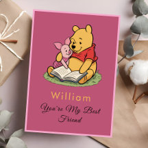 Cartão de Melhor Amigo do Winnie the Pooh Clássico
