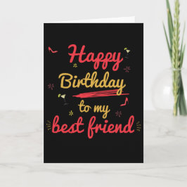Cartão de Melhor Amigo Feliz de Aniversário bonito