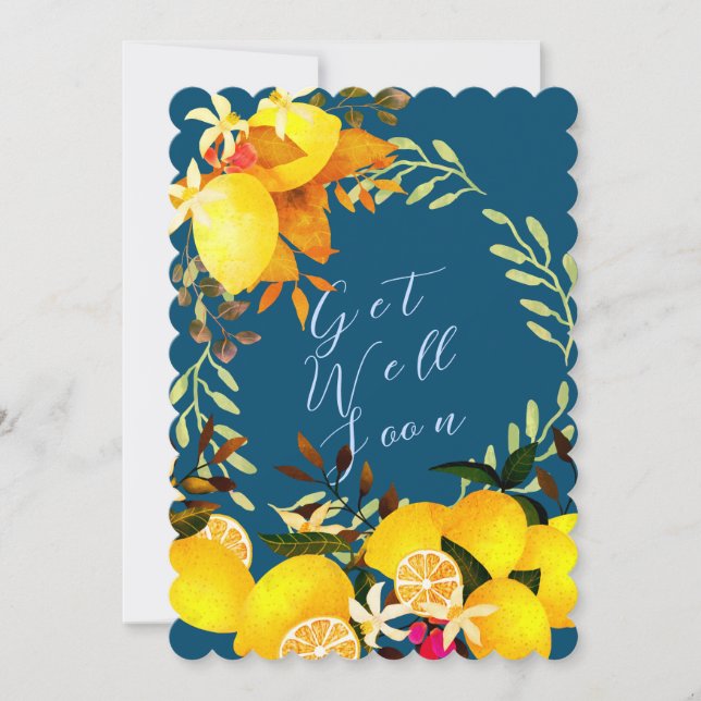 Cartão de Melhoras Limão Turquesa (Frente)