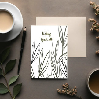 Cartão de Melhoras Minimalista Quiet Reeds