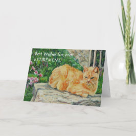 Cartão de Melhores Desejos de Reforma, Ginger Cat