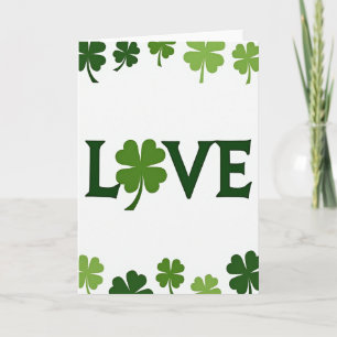 Cartão de Melhores Desejos Love Clover