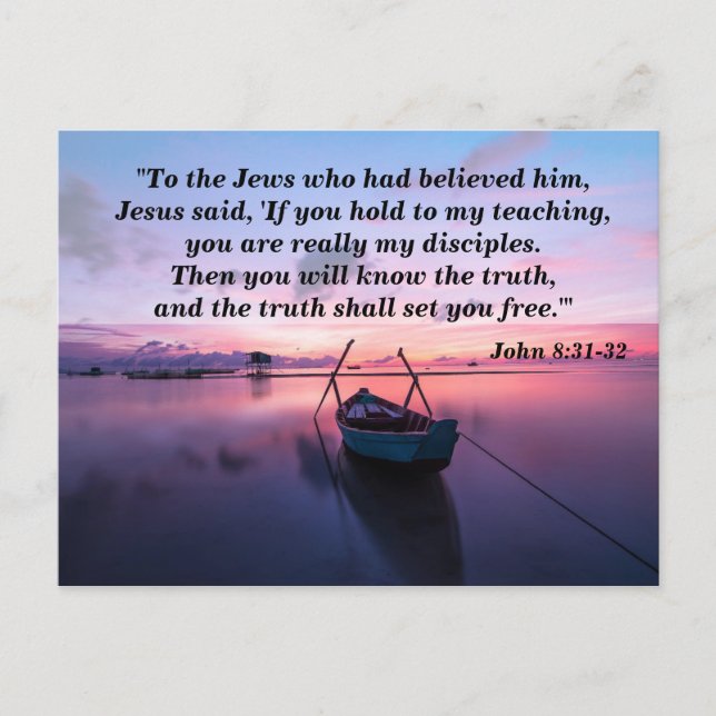 Cartão de Memória Bíblico A Verdade Vos Libertará (Frente)