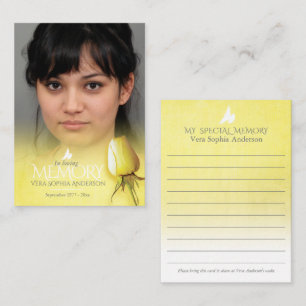 Cartão de memória rosa amarela para memoriais e fu