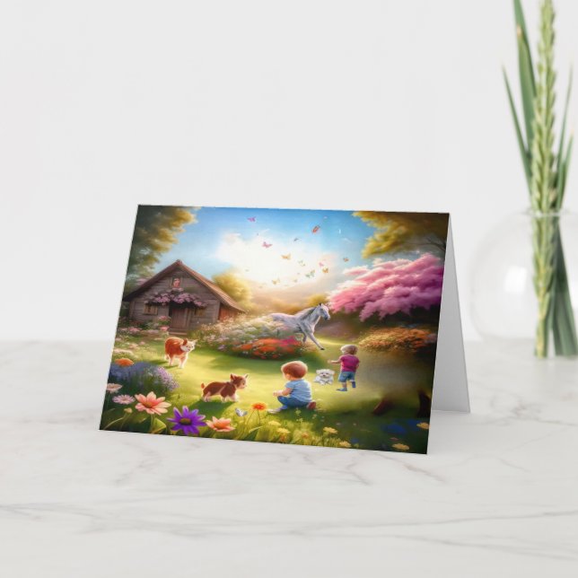 Cartão de Memórias da Infância para Idosos em Loca (Frente)