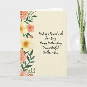 Cartão de Mensagem com Letra Floral