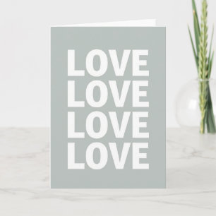 Cartão de Mensagem de Amor Minimalista
