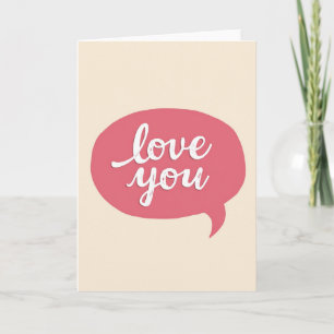 Cartão de Mensagem de Amor Romântico