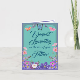Cartão De Mensagem De Condolência Floral Por Perda