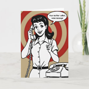 Cartão de Mensagem de Mãe Antiga