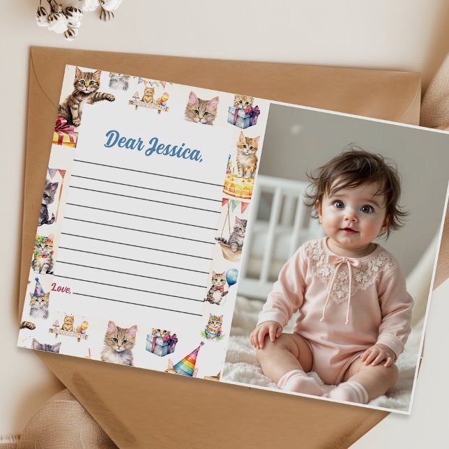 Cartão de Mensagem de Nota de Gato de Gato de Gato (Criador carregado)