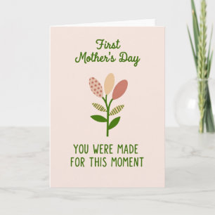 Cartão de Mensagem do Dia das Mães Flor de Pêssego