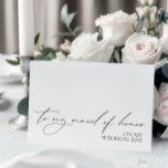Cartão de Mensagem "Para Madrinha de casamento No<br><div class="desc">Projetado para coordenar com a Coleção de Convite para Casamento "Chloe". Visualize o link de coleção nesta página para ver todos os itens correspondentes nesta bela design.</div>