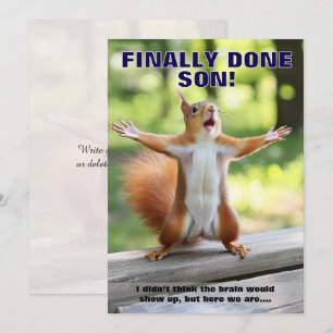 Cartão de Mensagem Personalizada Cheeky Squirrel
