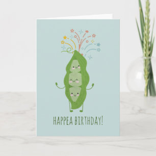Cartão de Mensagem Personalizada Happy Pea Pod 