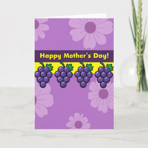 Cartão de Mensagem Roxo Floral