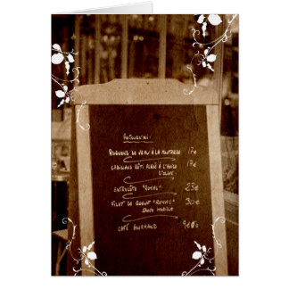 Cartão de menu