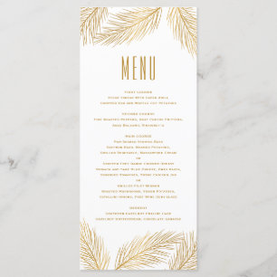 Cartão de Menu Agulha do Pinheiro Gold Faux