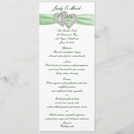 Cartão de Menu Corações de Limão Personalizado