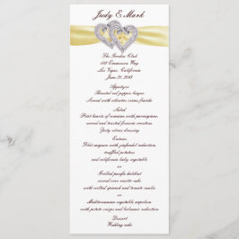 Cartão de Menu Corações de Limão Personalizado