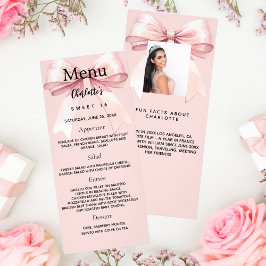 Cartão de menu de aniversário de fatos divertidos,