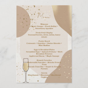 Cartão de Menu de Brunch Neutro – Minimalista Bege