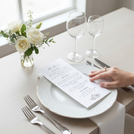 Cartão de Menu de Caligrafia Coração de Cisne Româ